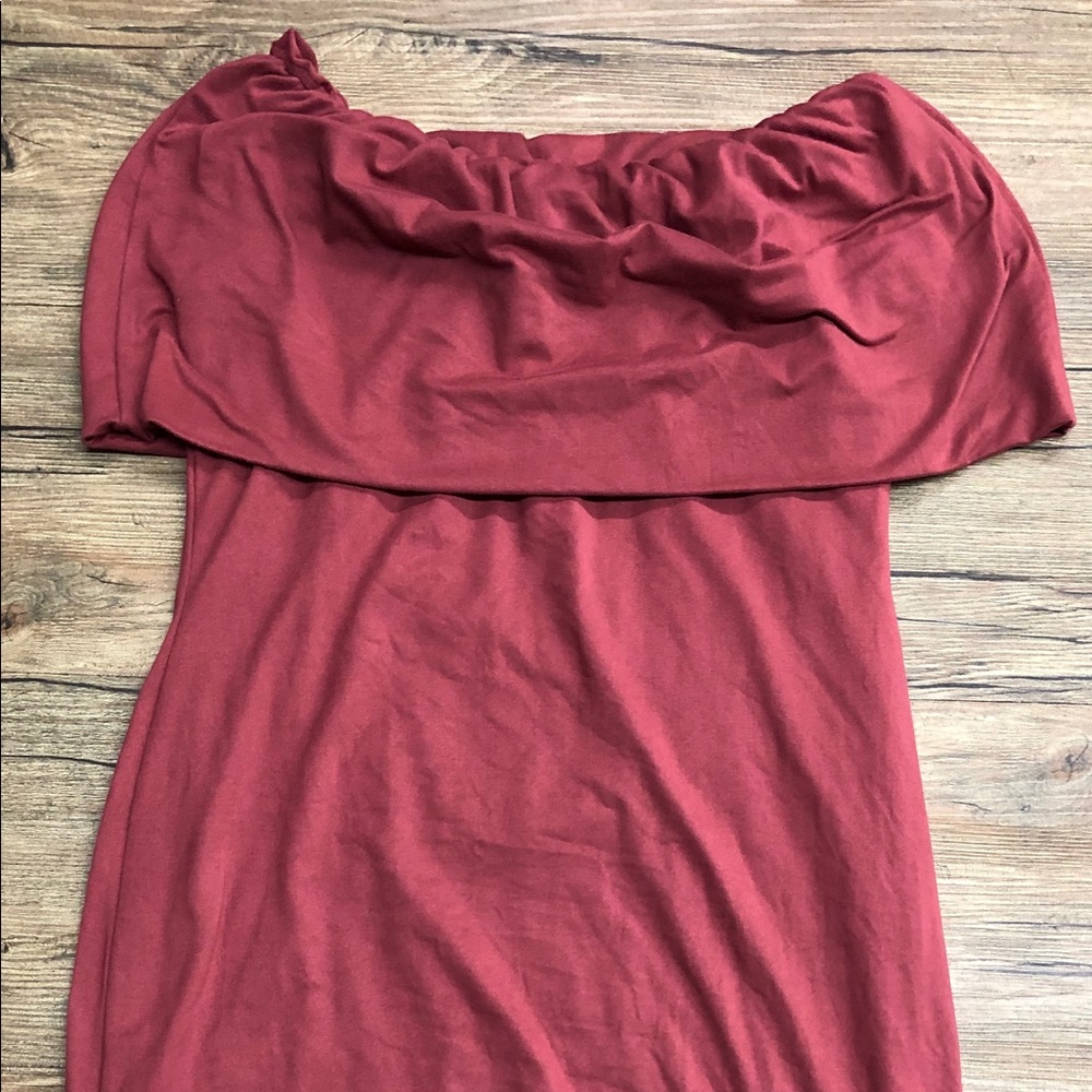 Off the shoulder tight pink dress